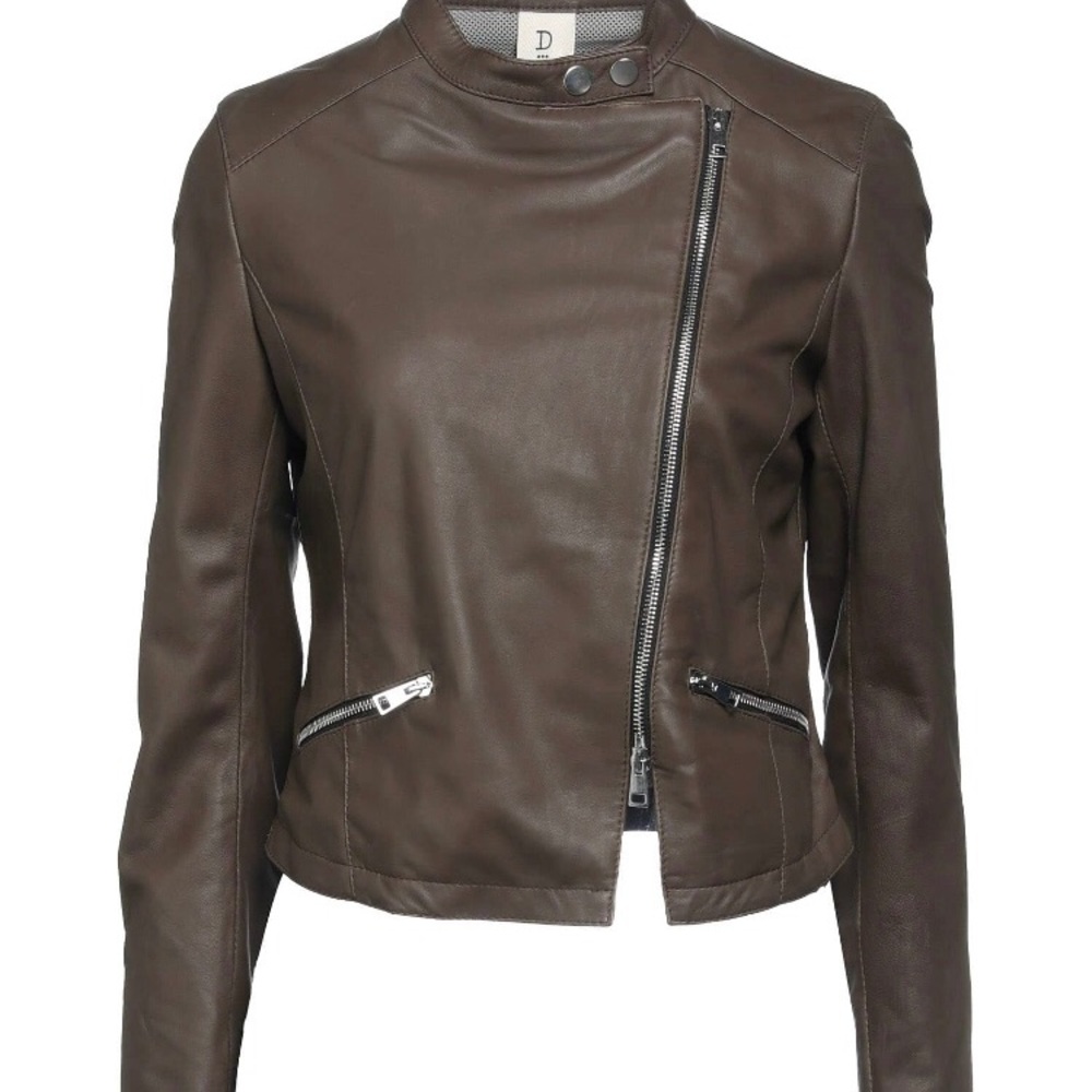 Delan leather jacket . Super soft leather . Made in Italy . Small